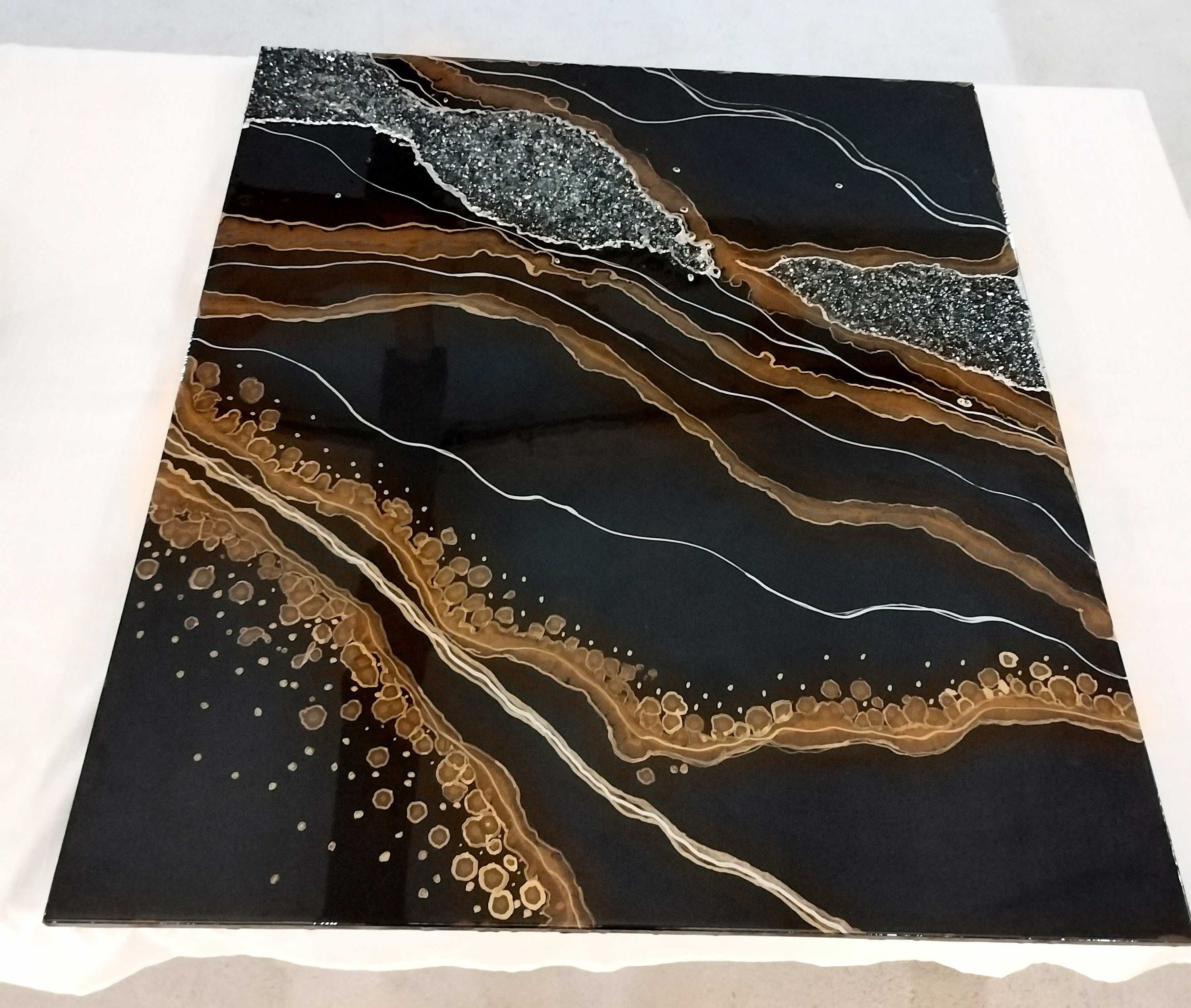 Flux de aur- Tablou din rasina epoxidica