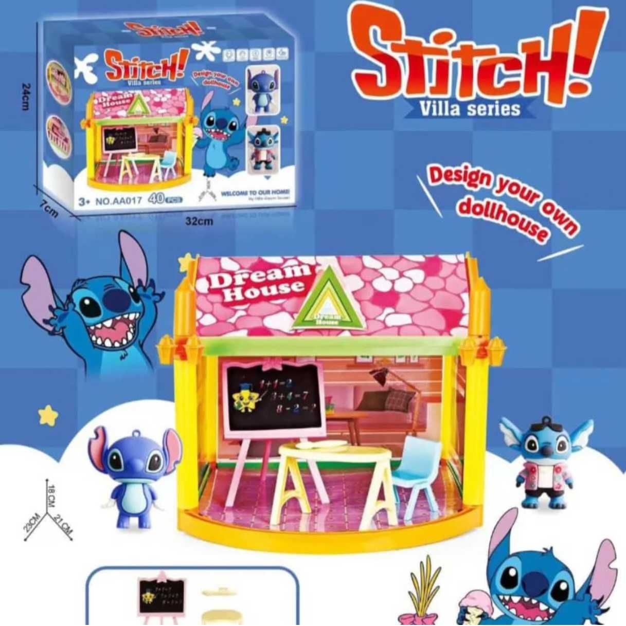 Къща на Стич и Лило с фигурки, Вила Stitch and Lilo 40 части