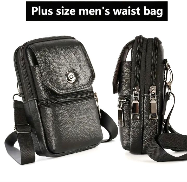 -20%Промоция•Компактни и Стилни дисплей чантички/Черна естествена кожа