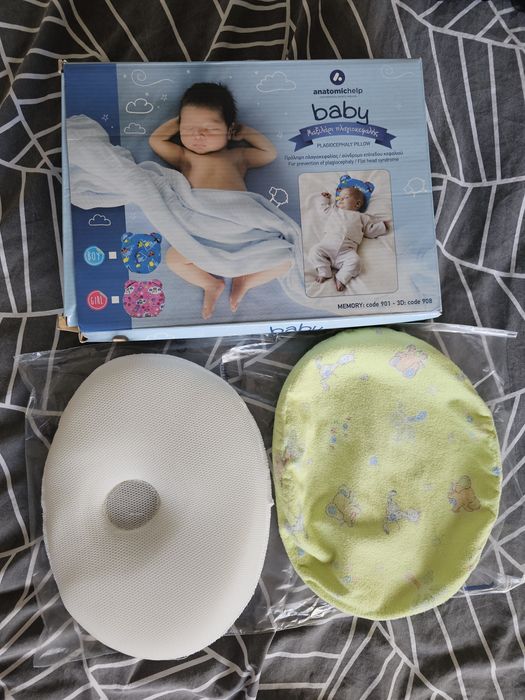 Анатомична бебешка възглавница против плоска глава! РАЗМЕР М