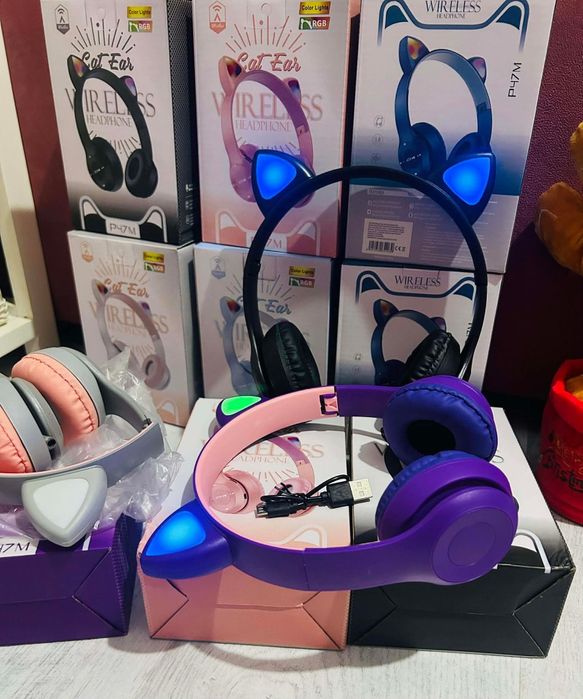 Căști P9 wireless  
Functia Bluetooth + MP3 accepta redarea de m