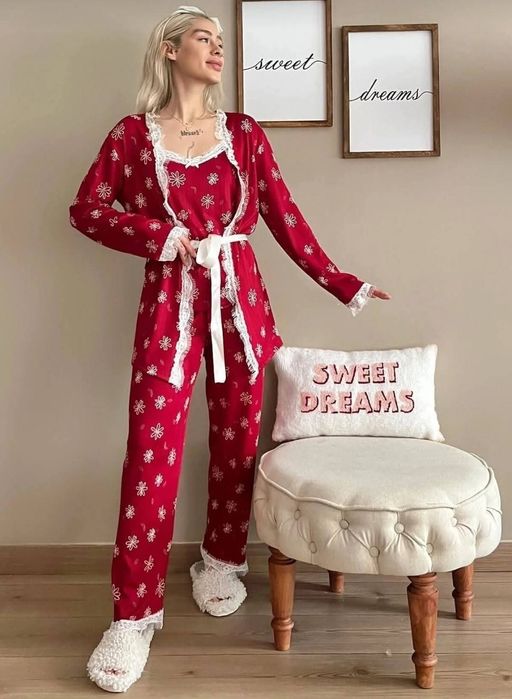 Лукс Пижама 3части с Халат