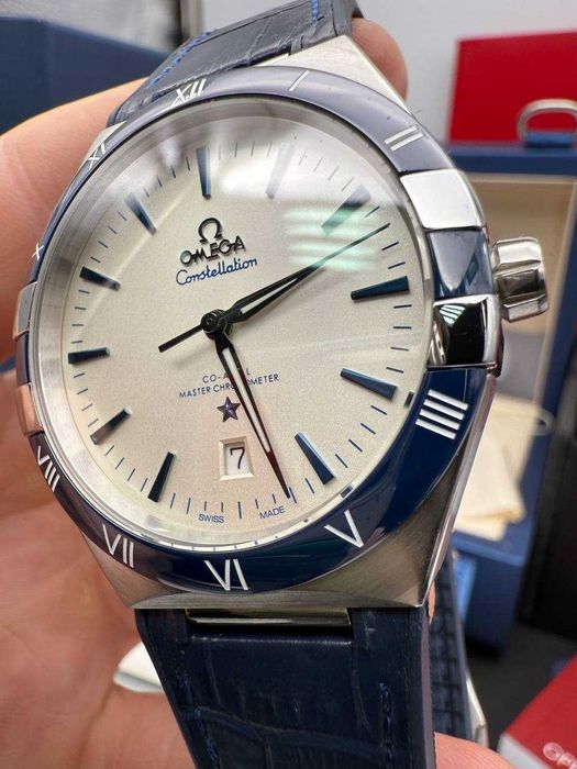 omega constellation co-axial blue/black