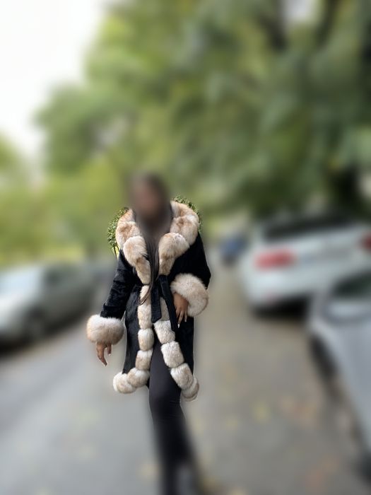 Blana naturala vulpe x alcantara