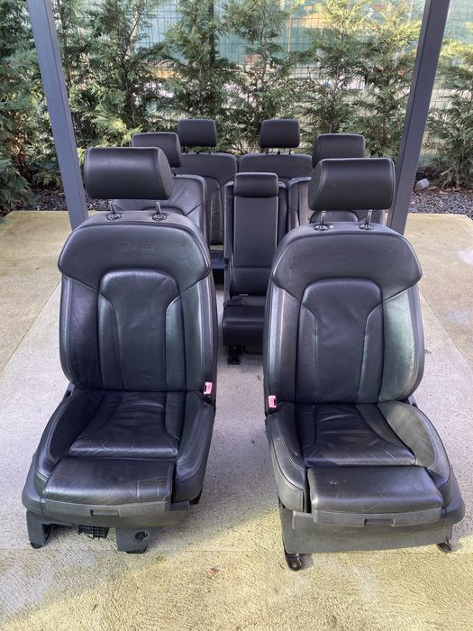 Interior Audi Q7 S-line cu 7 locuri si incalzire in scaune 2008-2015