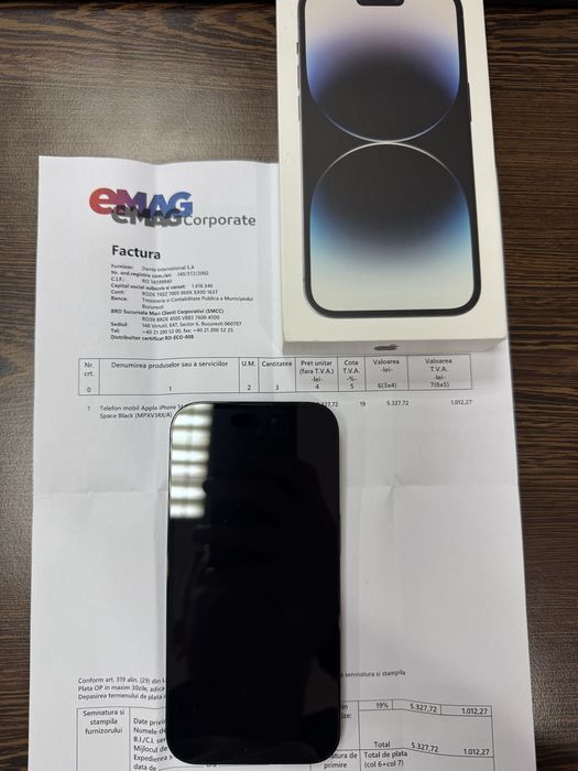 Iphone 14 pro 128GB space grey, neverlocked