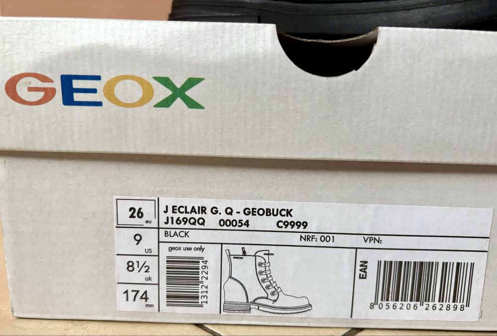 Детски зимни черни боти GEOX 26 номер
