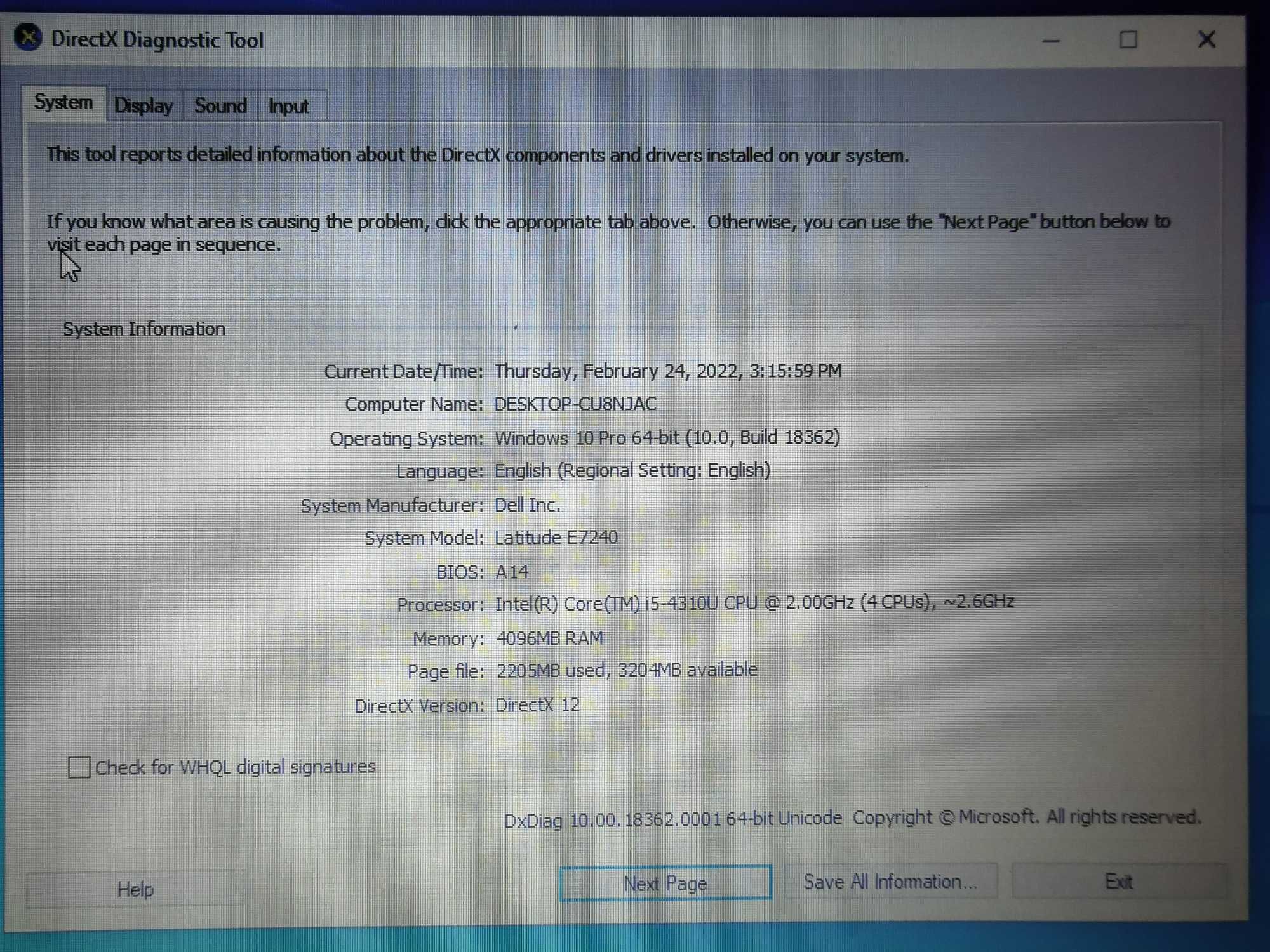 Dell Latitude E7240, SSD 128GB, Windows 10 Pro