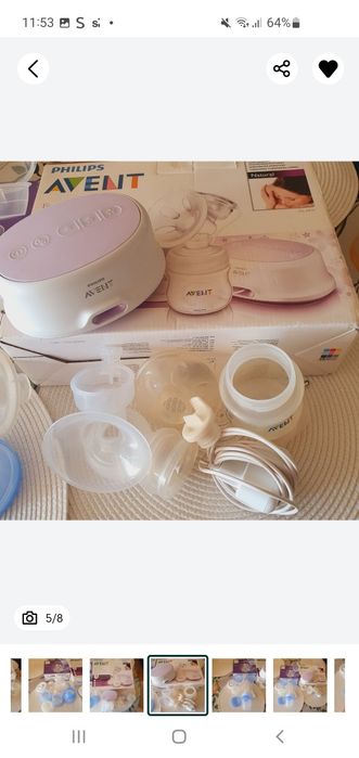 1 Pompa electrica+ pompa manuala  philips avent 2in1