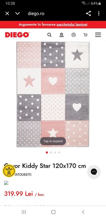 Covor camera copii 120/170