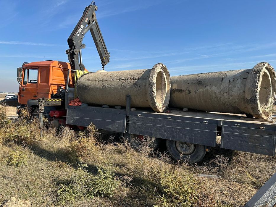 Манипулятор контейнер 20 кирпич кольцо плиты блоки газон