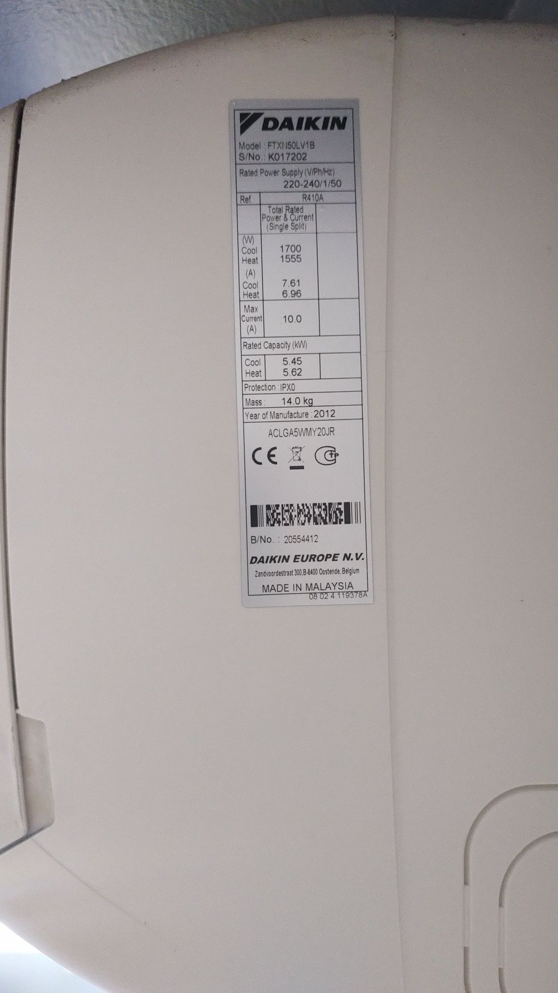 Daikin FTXN50LV1B - 18000 BTU