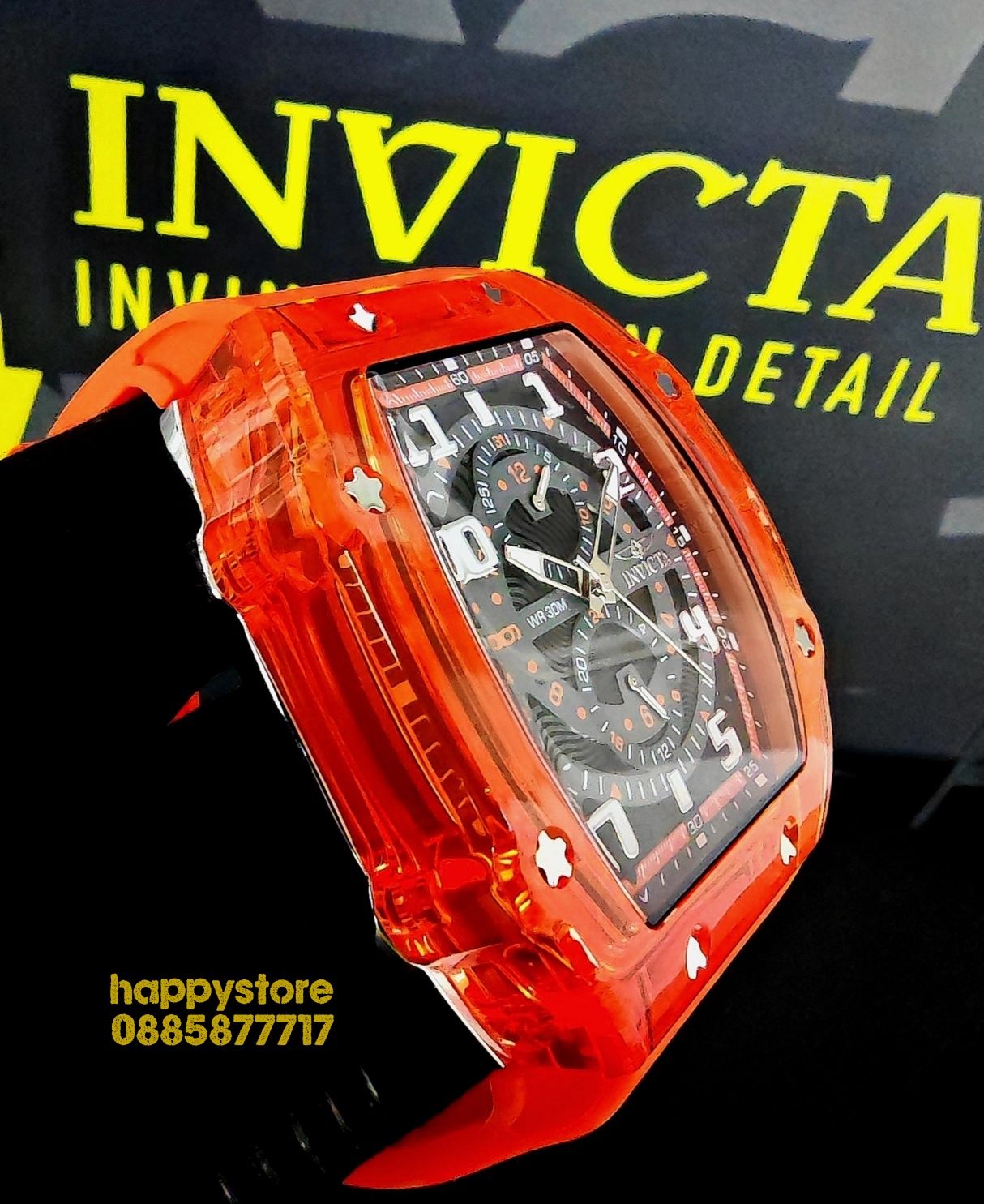 INVICTA Cyclone Orange 49 mm, Инвикта нов ръчен часовник