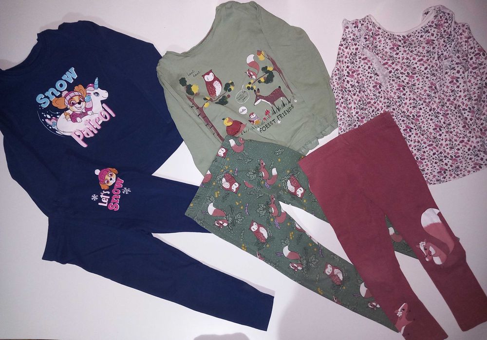 Детски дрешки за момиченце - комплекти 98-104см. + Кецове на Benetton