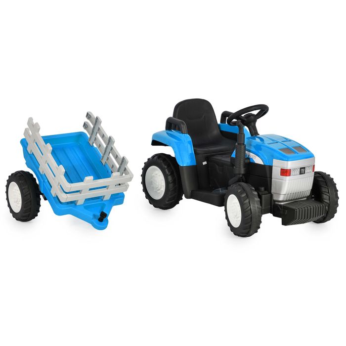 ТОП ЦЕНА!НОВО!Акумулаторен трактор с ремарке Dallas BLUE с 12V батерия