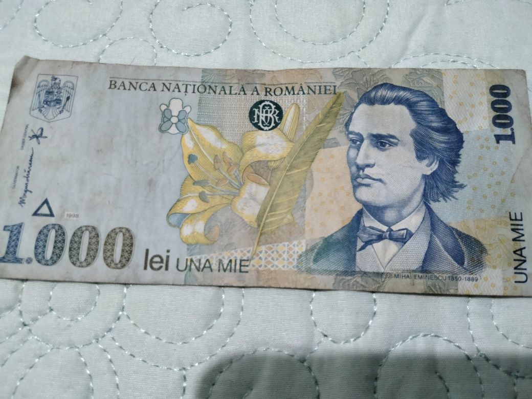 Bancnote cu Eminescu de 1000 lei