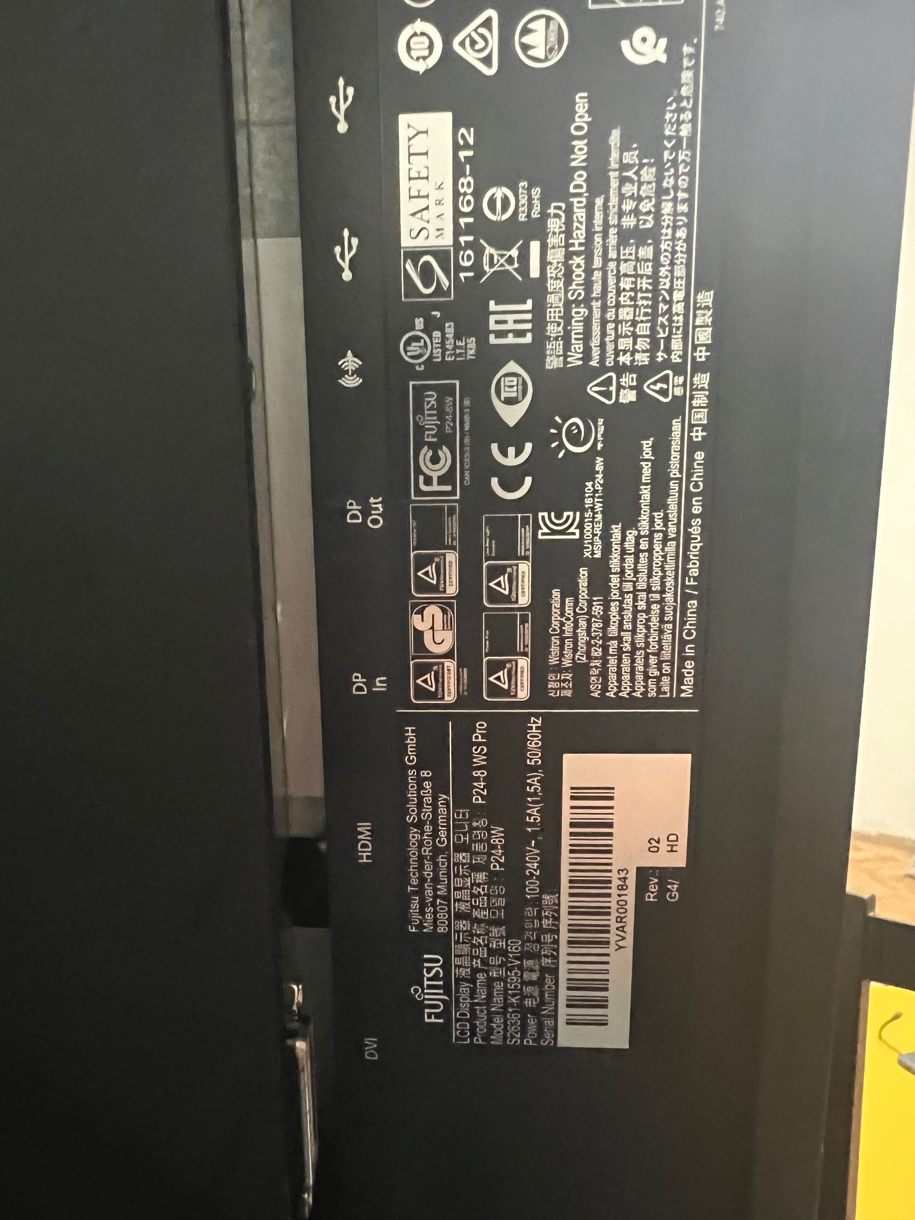 Монитор Fujitsu P24-8 WS Pro – 24” IPS, 1920x1200