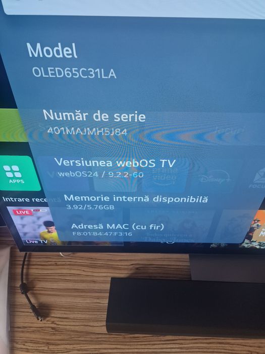 Televizor oled evo smart lg 65c31la