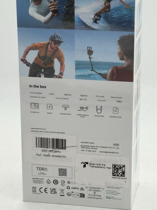 Insta360 Ace Cameră de Acțiune 6K, Wi-Fi Neagră, SIGILATA