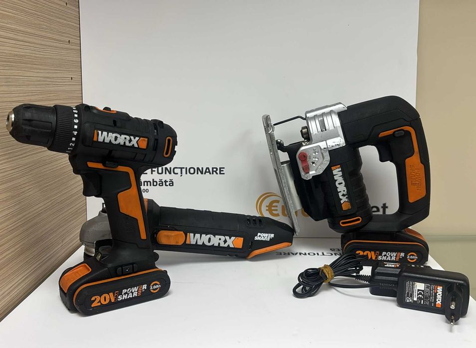 Set mașină de găurit și înșurubat Worx WX100 20V max. 30Nm