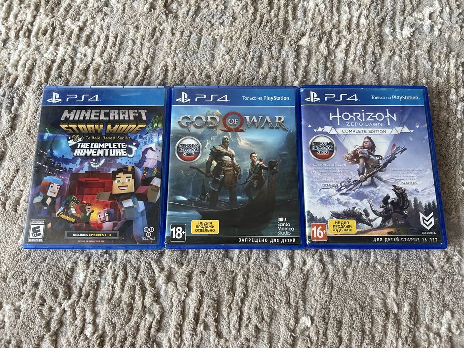 Продам 3 игры для PS4, обе в отличном состоянии