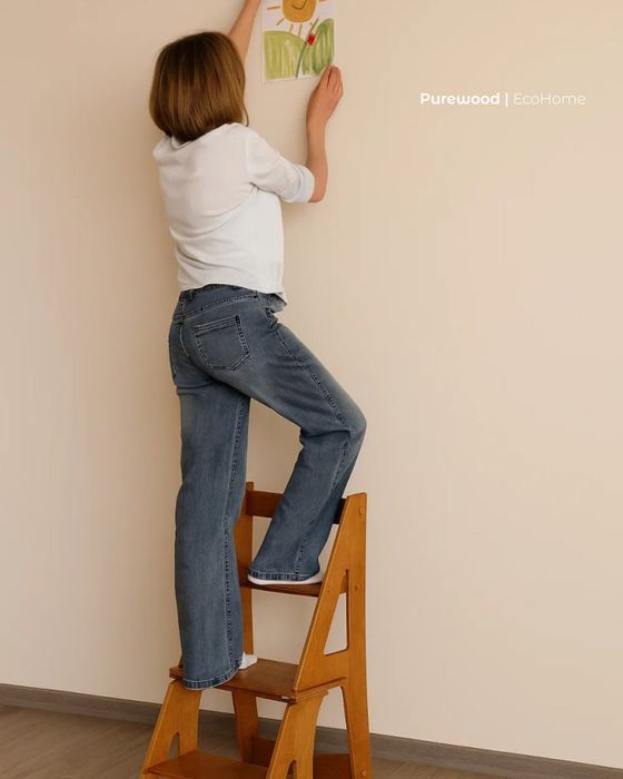 Стул лестница (стремянка) из натурального дерева