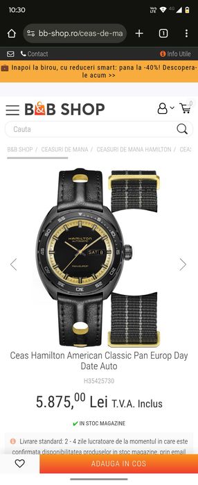 Ceas Hamilton automatic/ Movado Bold