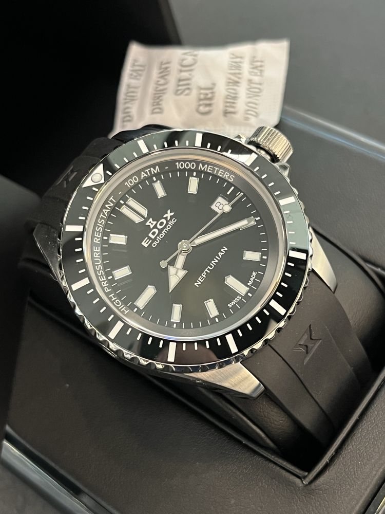 Edox Sky Diver Auto Neptunian Black dial Чисто нов по договаряне