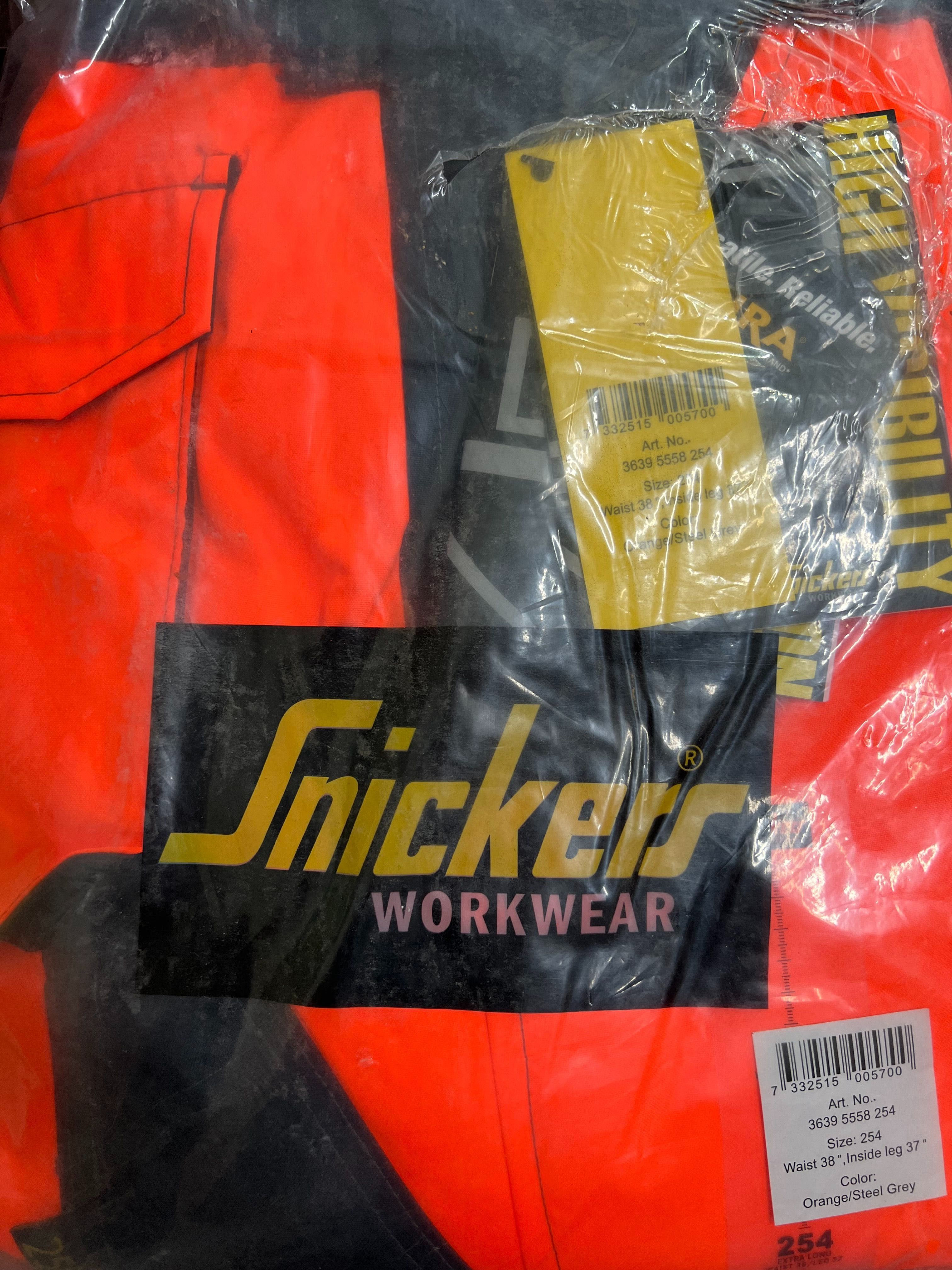 Hi-Vis зимни работни панталони Snickers Workwear 3639 Class 2