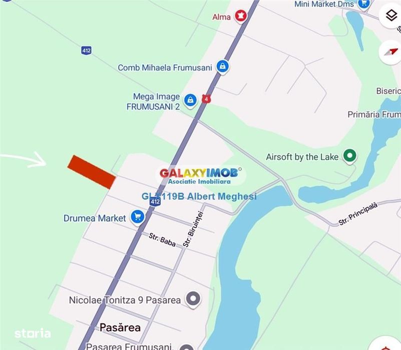 Vanzare teren 2852 mp Frumusani ideal pentru case