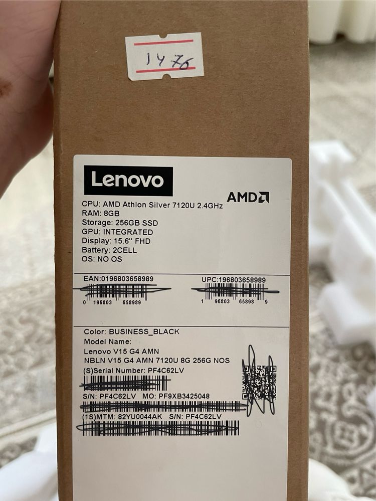 Lenovo V15 G4 AMN НОВЫЙ!!!