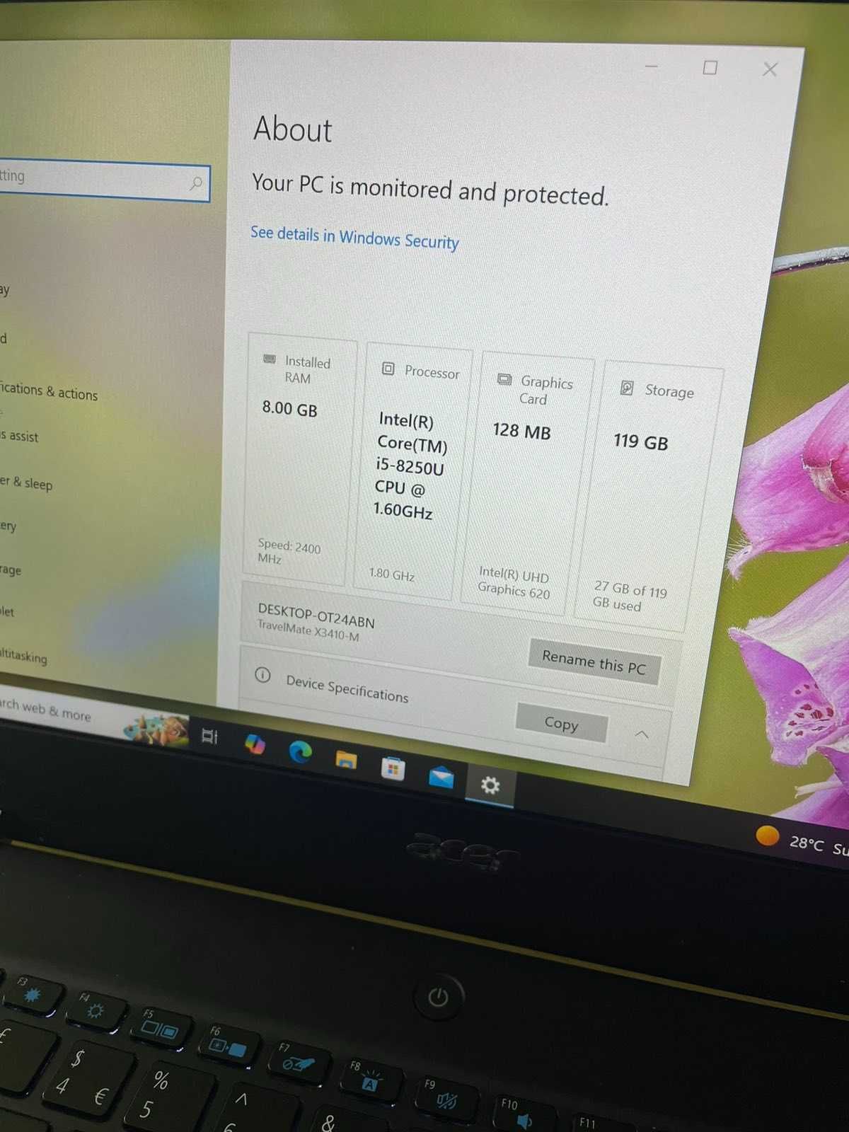 Acer TravelMate X3410 / intel core i5 - 8th gen / 8GB RAM