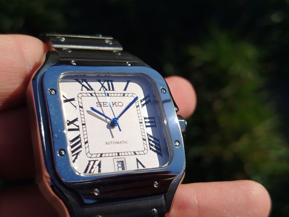 Seiko mod Santos XL Сейко