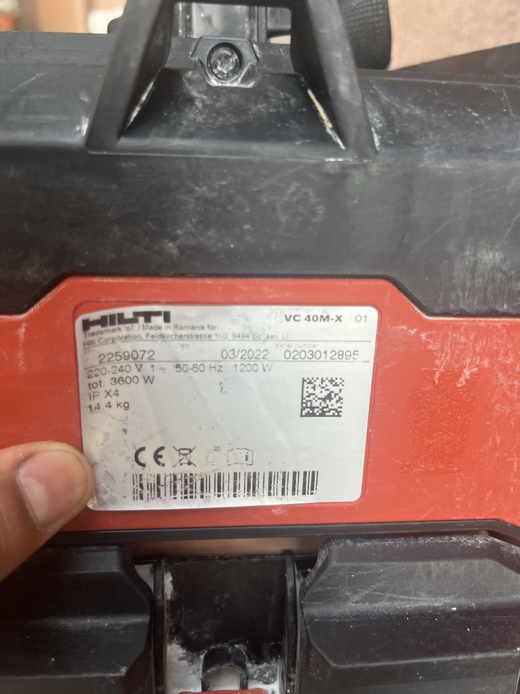 HILTI vc40-x индустрялна прахосмукачка