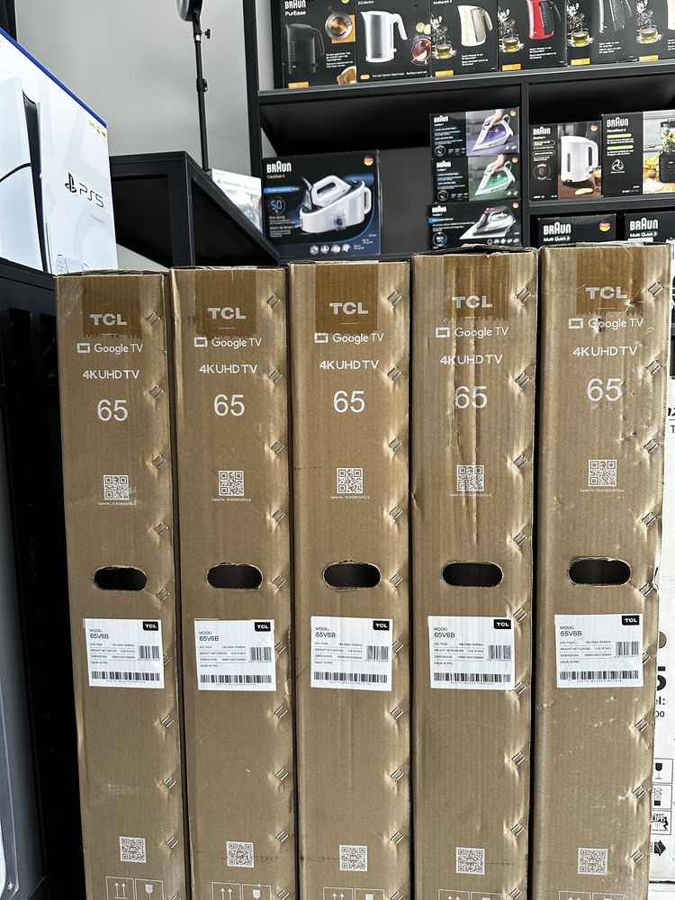 телевизор TCL 65 V6B  SMART TV нови партия. 2024 года. низки цена