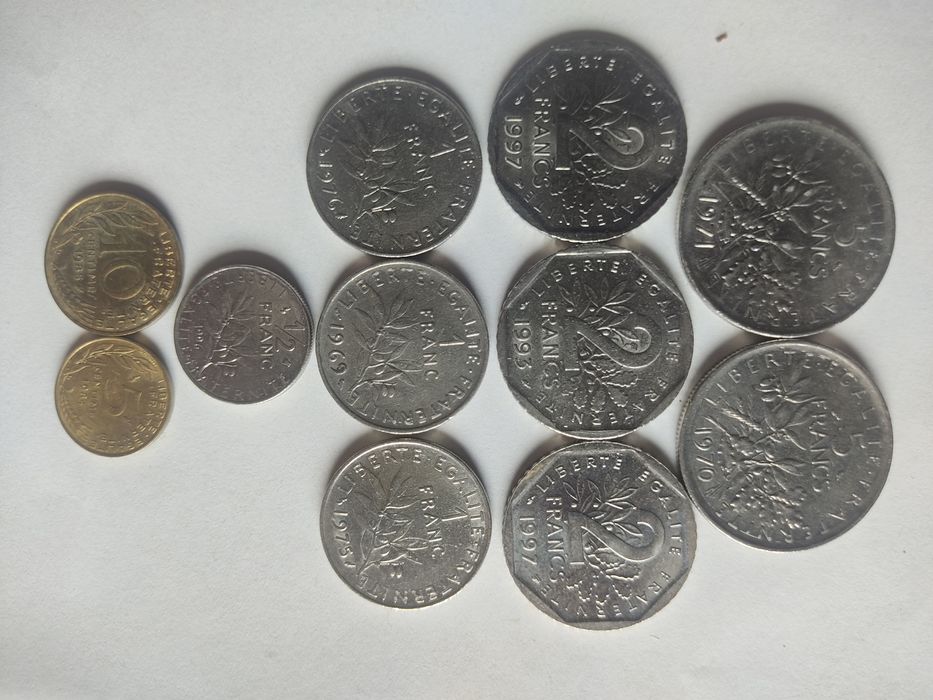 Монети франкове Франция 1971