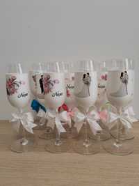 Pahare decorate manual pentru evenimente. Nunta și Botez