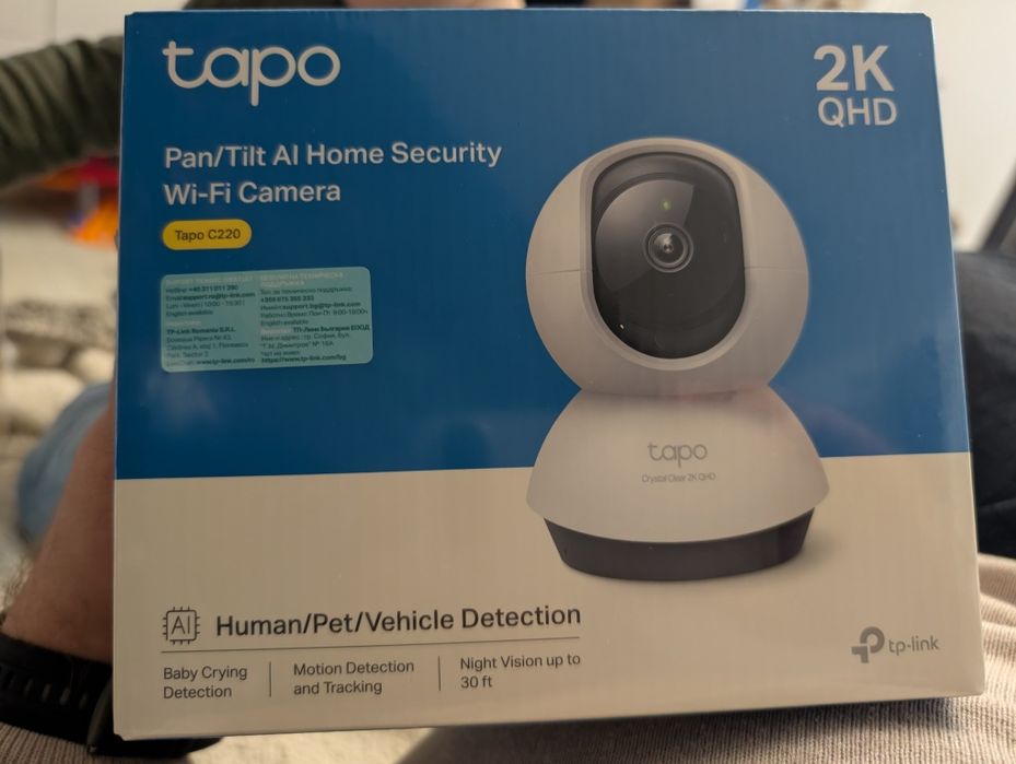 Camera de supraveghere TP-Link Tapo C220 cu Pan/Tilt 360 grade, 2K 4MP