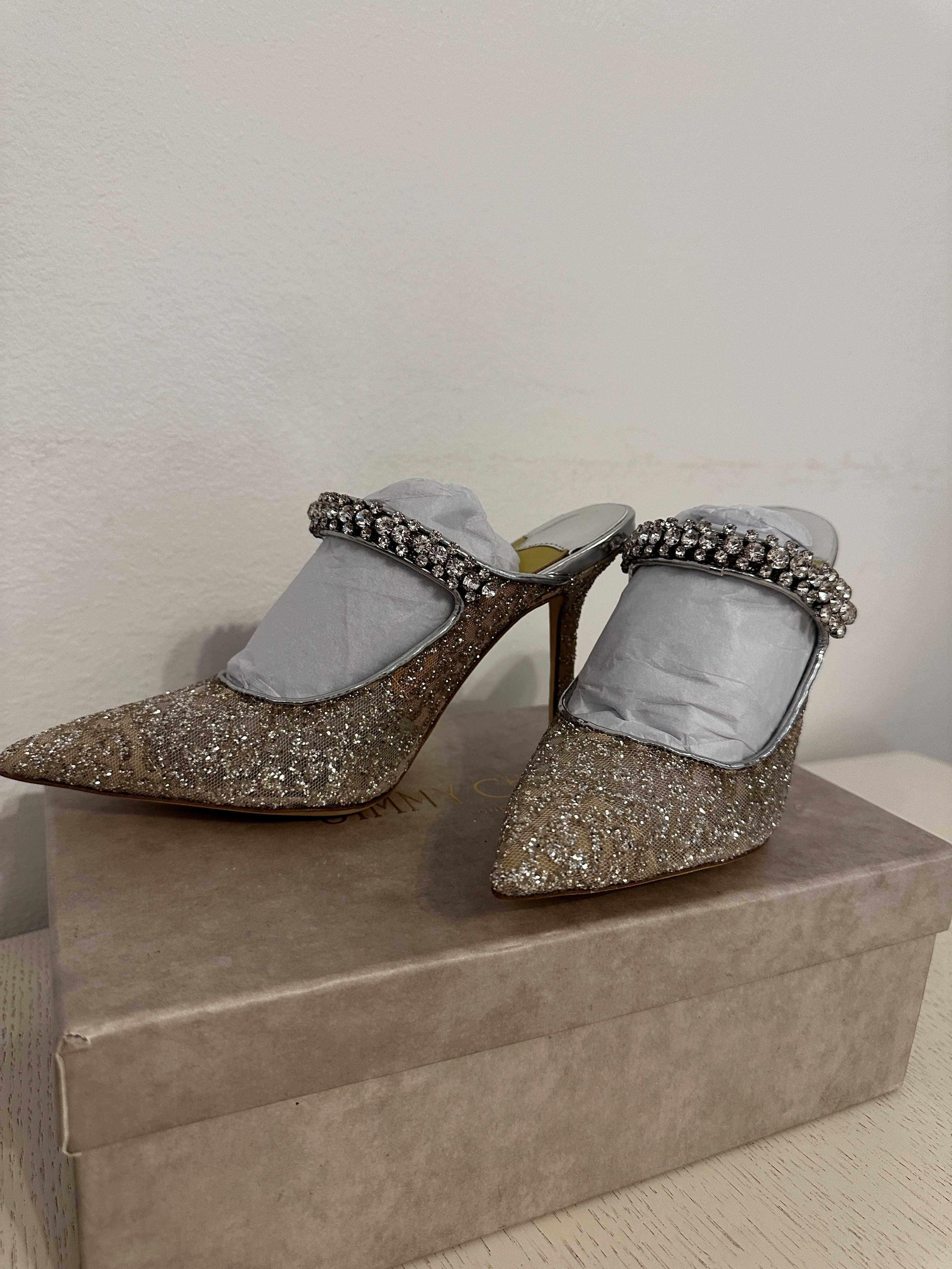 Jimmy Choo Silver Heels Autentice