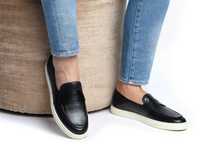 Pantofi loafer casual 42 penny DUNE London NOI piele naturala moale