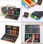Set complet de culori 180 piese!Carioci, creioane colorate, acuarele..