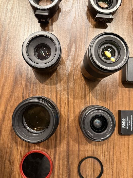 Canon M50, 2ta EF-M va 2ta full-frame obyektiv, speedbooster.