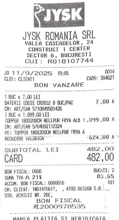 Saltea jysk GS120 NORDELVA 180x200, cadou topper Welpur Frya