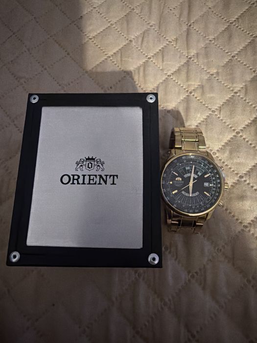 Ceas de mana auriu barbati Orient Multi Year Calendar