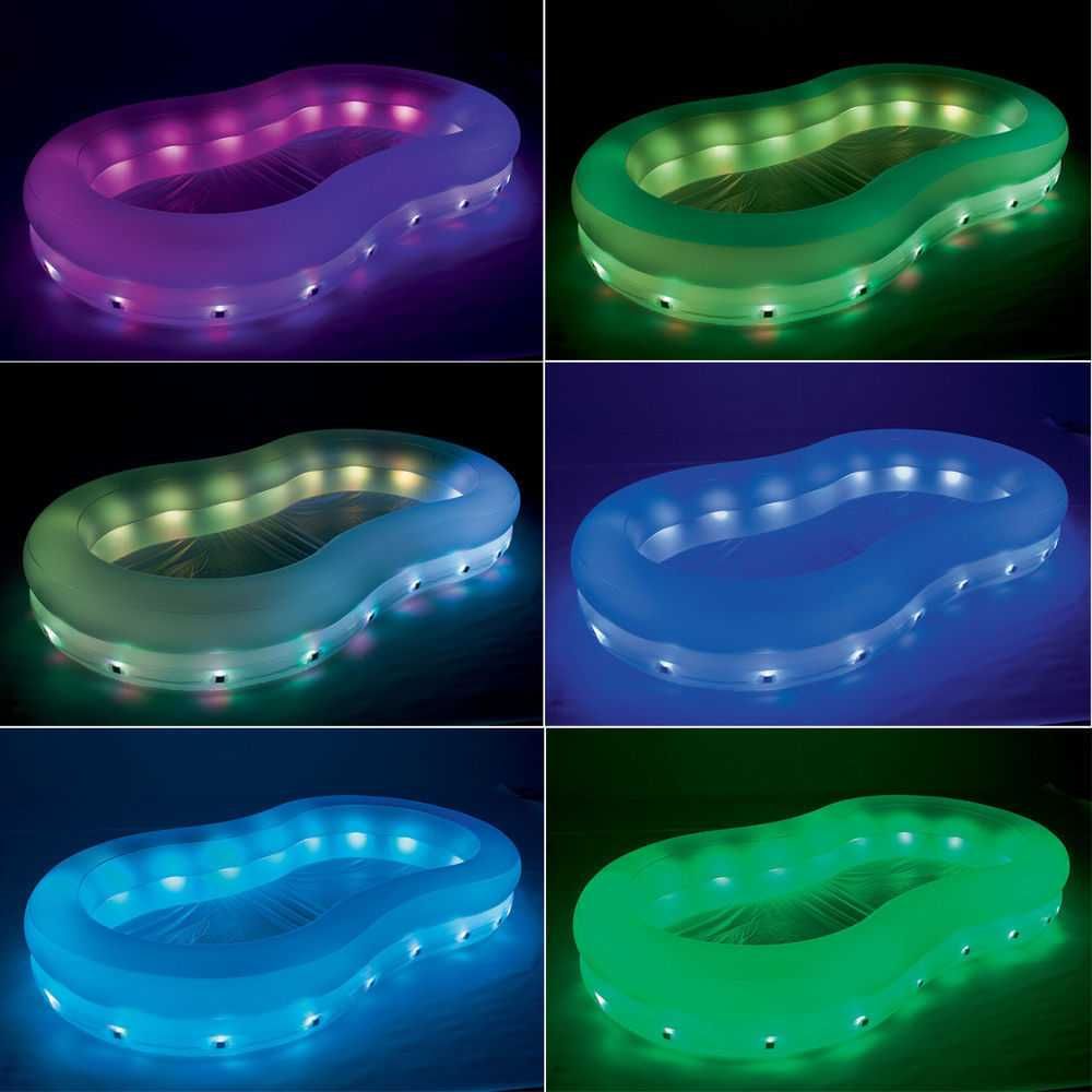 Piscina gonflabila cu lumina LED jocuri lumini pt copii