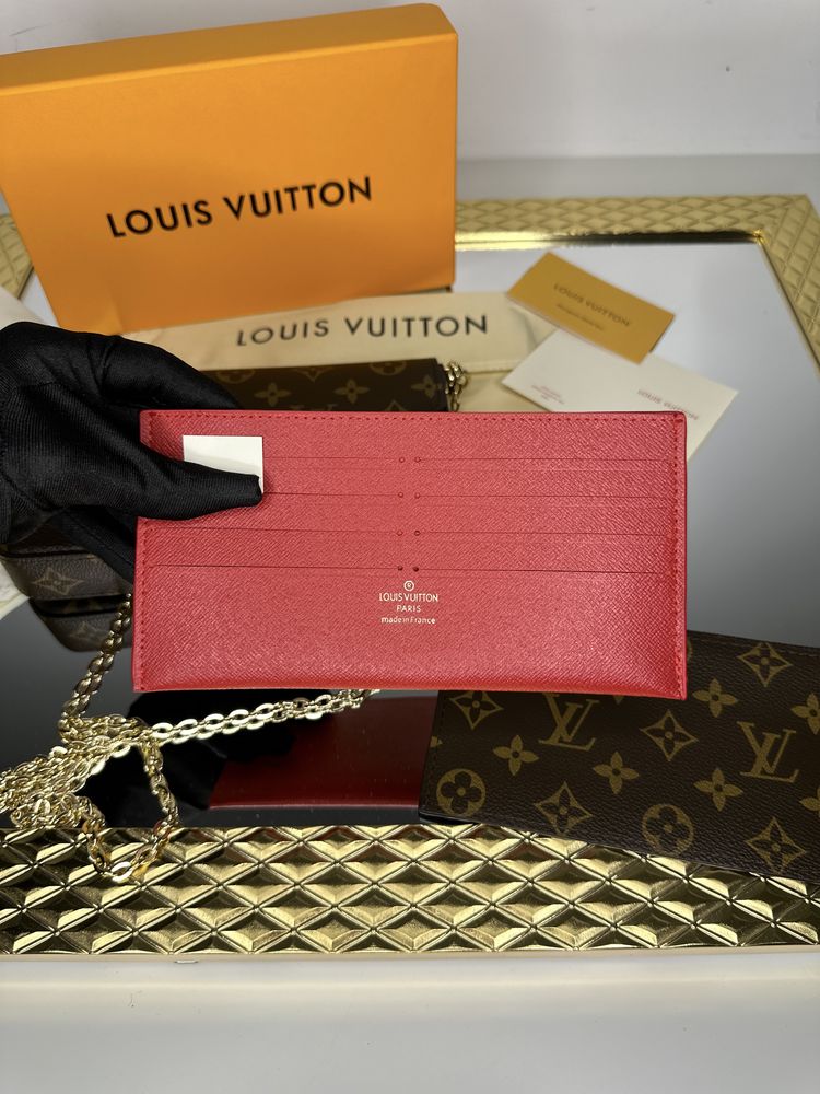 Geanta Louis Vuitton model FELICIE piele canvas 100% cutie cadou