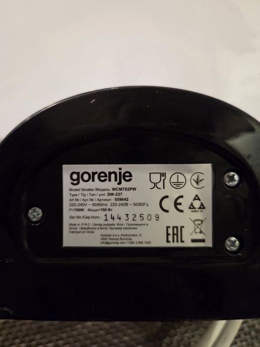 Гофретник Gorenje WCM702PW, 700W, Незалепващи плочи, Розов