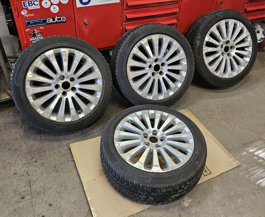 Алуминиеви джанти Ford 17 + гуми 205 50 17 Continental зимни
