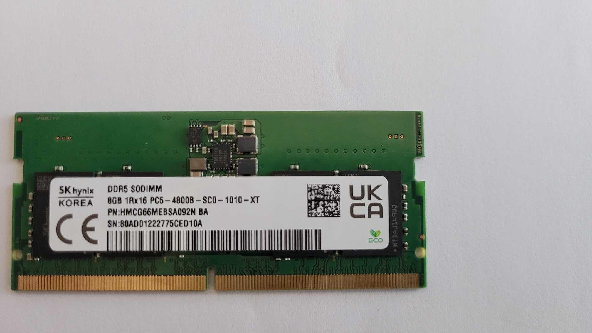 Memorie sodimm Hynix 8GB 1Rx16 PC5-4800MHz DDR5 = produs nou/sigilat