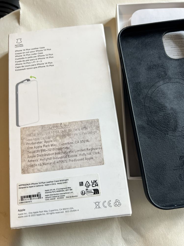 Husa Iphone 14 plus Leather Case (piele)cu MagSafe originala